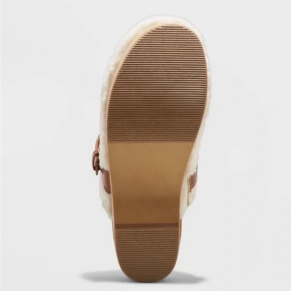 UNIVERSAL THREAD Indra heels sherpa clog mules with memory foam size-various - Picture 3 of 4